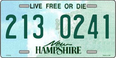 NH license plate 2130241