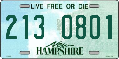 NH license plate 2130801