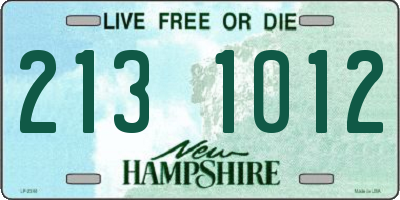 NH license plate 2131012