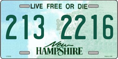 NH license plate 2132216