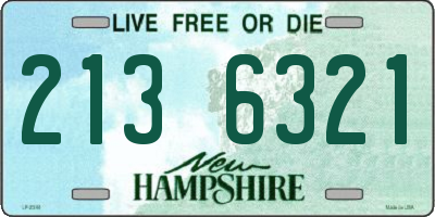 NH license plate 2136321