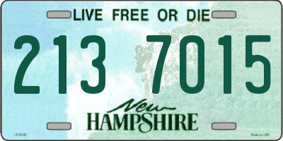 NH license plate 2137015