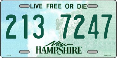 NH license plate 2137247
