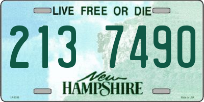 NH license plate 2137490