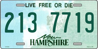 NH license plate 2137719