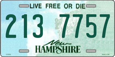 NH license plate 2137757