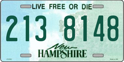 NH license plate 2138148