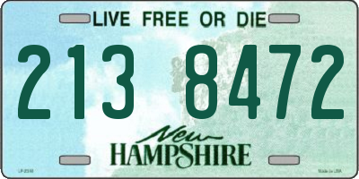 NH license plate 2138472