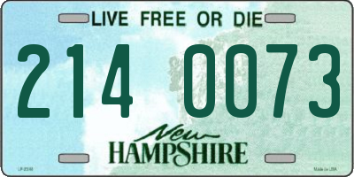 NH license plate 2140073
