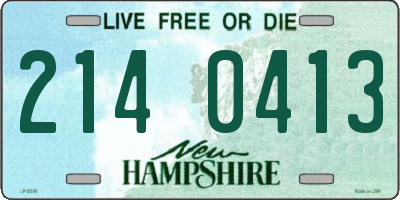 NH license plate 2140413