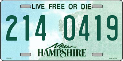 NH license plate 2140419