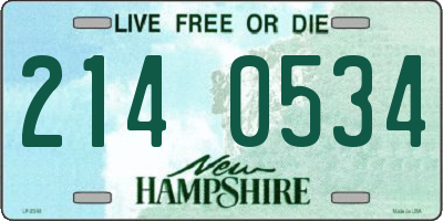 NH license plate 2140534
