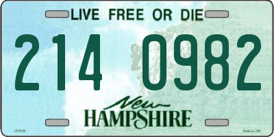 NH license plate 2140982