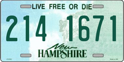NH license plate 2141671