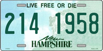 NH license plate 2141958