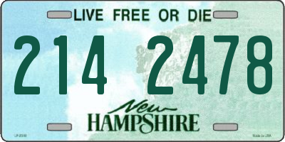 NH license plate 2142478