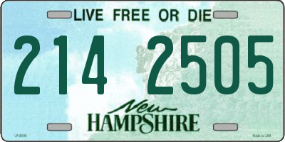 NH license plate 2142505