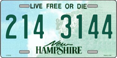 NH license plate 2143144