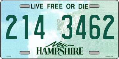 NH license plate 2143462