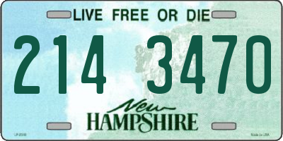NH license plate 2143470