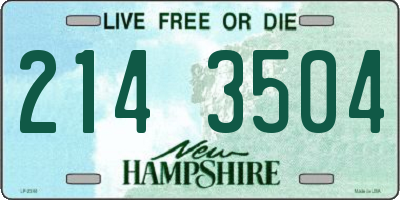 NH license plate 2143504
