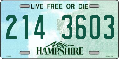 NH license plate 2143603