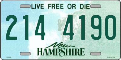 NH license plate 2144190