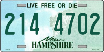 NH license plate 2144702