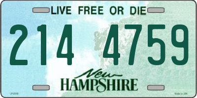 NH license plate 2144759