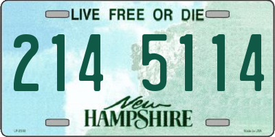 NH license plate 2145114