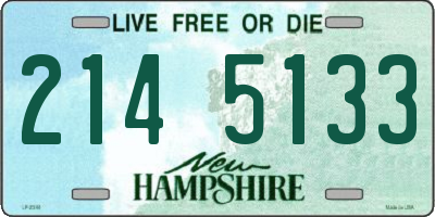 NH license plate 2145133