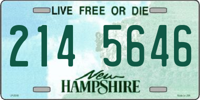NH license plate 2145646