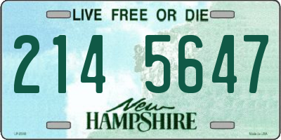 NH license plate 2145647