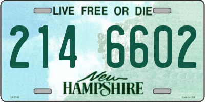 NH license plate 2146602