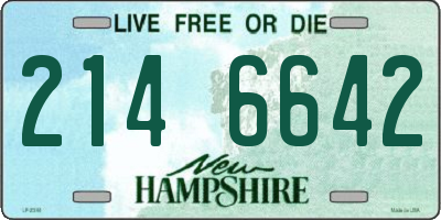 NH license plate 2146642