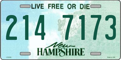 NH license plate 2147173