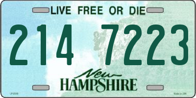 NH license plate 2147223