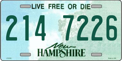 NH license plate 2147226