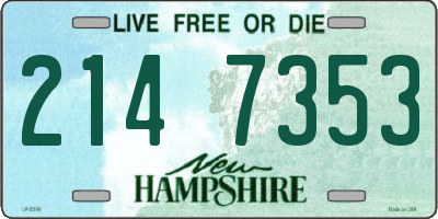 NH license plate 2147353