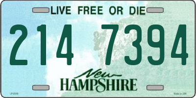 NH license plate 2147394