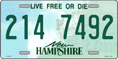 NH license plate 2147492