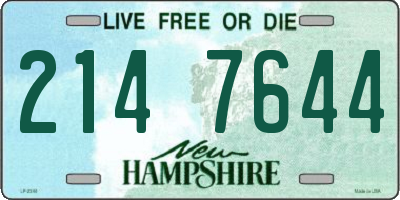 NH license plate 2147644