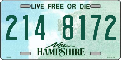 NH license plate 2148172