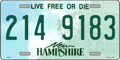 NH license plate 2149183