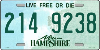 NH license plate 2149238