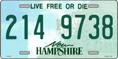 NH license plate 2149738