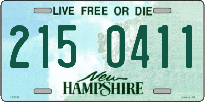 NH license plate 2150411