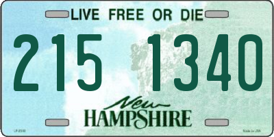NH license plate 2151340