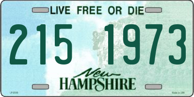 NH license plate 2151973