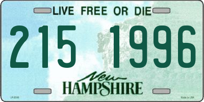 NH license plate 2151996